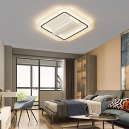 Plafondventilator met Licht - Bladloze Ventilator Lamp - Verkoeling en Verlichting - Bladloos Ontwerp - 90 Watt - Zwart — thumbnail 2