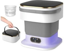 Mini Wasmachine met Centrifuge - Voor Kleine Wasgoed - Meerdere Programma's - camping