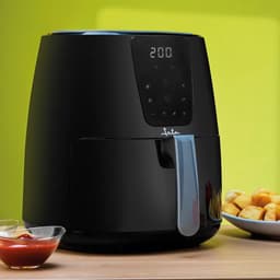 Airfryer - Friteuse zonder olie - Gezond Frituren - Snel en krokant - 5 liter - Zwart — thumbnail 3