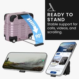 kwmobile Koptelefooncase met kofferdesign voor Apple Airpods 4 – lavendel — thumbnail 3