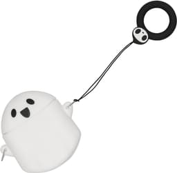 kwmobile Hoes geschikt voor Google Pixel Buds Pro 2 - Siliconen cover voor oordopjes in wit / zwart - Spookje design — thumbnail 5