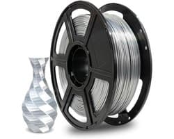 Silk PLA Filament - 3D Printer Draad - 3D Modellen Printen - Hoogglanzende Afwerking - 1 kg - Zilver