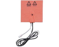 3D-printer Verwarmd Bed - Verwarmingsmatras Siliconen - Print Stabiliteit - Gelijkmatige Warmte - 100x100 mm - Zwart