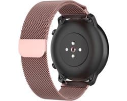 Strap-it Milanees bandje 20mm - luxe smartwatch horlogeband geschikt voor Samsung Galaxy Watch 42mm / Active / Active2 - 40 & 44mm / Galaxy Watch 3 41mm / Gear Sport - Amazfit Bip / GTS 1-2-3-4 / GTR 42mm - roze