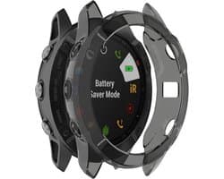 Beschermende watch case - hoesje - geschikt voor Garmin Fenix 6S - zwart