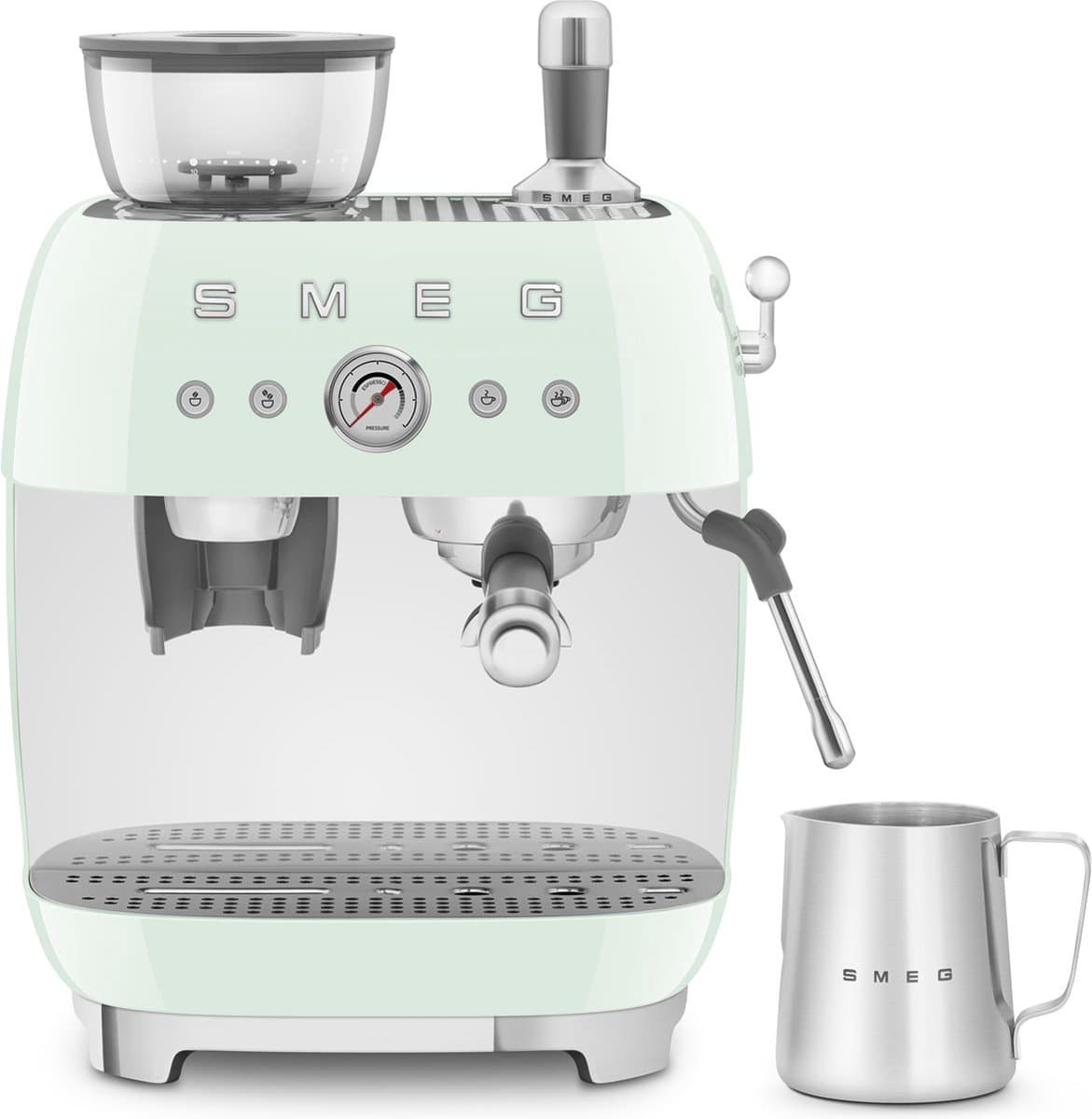 SMEG EGF03PGEU - Espressomachine met geïntegreerde bonenmaler - Watergroen — afbeelding 1