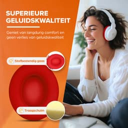 Oorkussens geschikt voor Beats By Dr. Dre Studio 2.0/3.0 wireless - Koptelefoon oorkussens voor Beats Studio rood — thumbnail 2