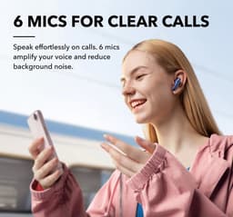 soundcore Liberty 4 NC - Wireless Noise Cancelling Earbuds (Roze) - 98.5% Noise Reduction - draadloze oordopjes - Adaptive Noise Cancelling to Ears and Environment - Hi-Res Sound - 50H Battery — thumbnail 5