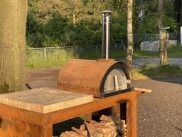 BEEK - Corten 70 - pizzaoven - houtgestookt - Cortenstaal - tot 2 pizza's tegelijk — thumbnail 1