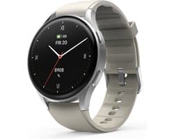 Hama Smartwatch 8900 GPS AMOLED 1.32 Zilverkleurig/Beige