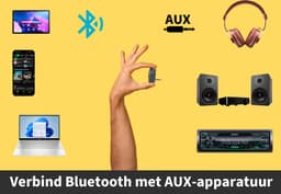 Blue Bron CB 5.3 Bluetooth Receiver Auto AUX – 3,5 mm Bluetooth Ontvanger voor Autoradio & Versterker – 15 uur Accu – Micro-SD — thumbnail 4