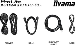 iiyama ProLite XUB2492HSU-B6 - 24 inch - Full HD - IPS - USB-Hub (4x) - Verstelbaar — thumbnail 3