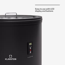 Klarstein Wijnkoeler Mr Barbot koelkast met led-display, roestvrij staal koelkast voor kamers, indoor/outdoor drankenkoelkast, wijnkoelkast voor dranken, 50L koelkast met 360° zicht, 0-16°C - 43 cm - voor Bar - Temperatuurregeling — thumbnail 5