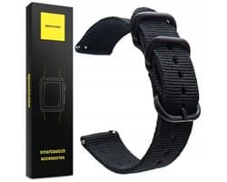 Spacecase Horlogeband Sc Nato Band 22Mm Zwart Voor Smartwatch