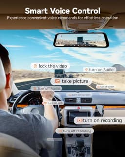 Wolfbox G850 Pro 4K Gps 64gb Mirror dashcam - Parkeermodus - 12,0 inch touchscreen Lcd - 4K + Full HD resolutie - Wifi met App - Gps ontvanger - 64gb Micro SD kaart - Spiegel dashcam en digitale binnenspiegel — thumbnail 3
