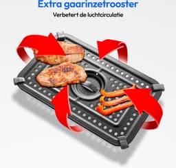 MEDION XXL Dubbele Airfryer P20 - 2 zones - 8,7 L - 2600 W - Wit — thumbnail 4