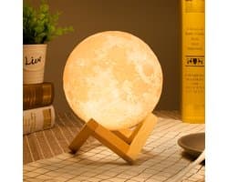 Denver Maanlamp 3D - Bluetooth Speaker Draadloos - Tafellamp Slaapkamer - Muzieksyncronisatie - Incl. Afstandsbediening - Maan lamp - LBS150