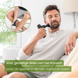 Compact massagepistool voor triggerpointmassage met 3 opzetstukken en 3 intensiteitsniveaus — thumbnail 4