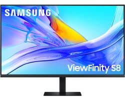 Samsung ViewFinity S8 S80UD - LED-Monitor - Met KVM-switch - 37" - 4K UHD - USB-C 90W - VA-paneel - 350 cd/m² - 5 ms - 60 Hz - HDR10 - Zwart