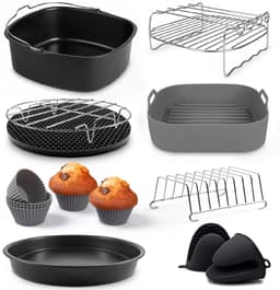 Fentic Airfryer Accessoires – Geschikt voor Airfryer XL en XXL – Met Airfryer Siliconen Bakje – ⌀ 20cm — thumbnail 1