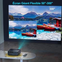 Mini Beamer - Projector - 1080P - Digitale projector - 5G WiFi - Bluetooth Compatibel met HDMI - USB - 10000 Lumen - 350ANSI - 150W - Zwart — thumbnail 3