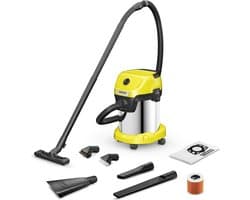 Kärcher WD 3 S V-17/6/20 Car Nat- en Droogzuiger - 1000 W - 17 liter - RVS containter - Patroonfilter - Auto accessoires