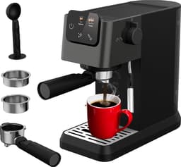 White-Label® Espressomachine - Koffiezetapparaat - Koffiemachines - Zwart — thumbnail 1