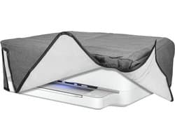 kwmobile printer hoes geschikt voor HP Envy 6020e / Envy 6055e case - Linnen cover - Stofhoes voor printer in donkergrijs