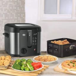 Elektrische Friteuse 1600W met Koolstoffilter en Uitneembare Mand - 3L Capaciteit — thumbnail 2