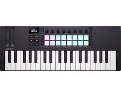 Novation Launchkey Mini 37 MK4 - Compacte MIDI Keyboard Controller - 37 Mini-Toetsen - 16 FSR Pads - OLED Display - USB-C