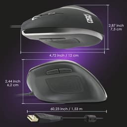 Ergonomische Verticale Muismouse met 3200 DPI en Gewichtsaanpassing — thumbnail 4