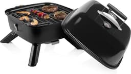Electrische Bbq met Deksel - Electrische BBQ 2 in 1 - Electrische BBQ Tafelmodel - Elektrische en met Kool — thumbnail 1