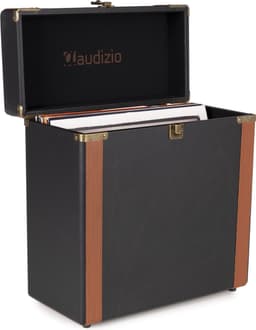 Audizio RC37 Luxe Vinyl Platenkoffer voor 30 tot 35 platen - Zwart — thumbnail 1