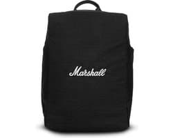 Marshall Travel - City Rocker Black / White -  Anti-diefstal rugzak - volume 17 liter - zwart fluwelen laptop compartiment - Anti-diefstal ritssluiting - USB- en micro-USB-oplaadpoorten - zwarte kleur - wit logo
