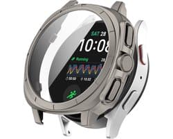 Watch case screenprotector - hoesje - gehard glas - geschikt voor Samsung Galaxy Watch 7 (40 mm) - titanium kleurig