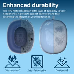 Siliconen Hoes voor AirPods Max Hooftelefoons van MMOBIEL – Transparant Zacht TPU Oorschelp Beschermhoes, Siliconen Oorkussens Beschermhoes, Hoofdband Beschermhoes – Anti-Kras Beschermer – Blauw — thumbnail 2