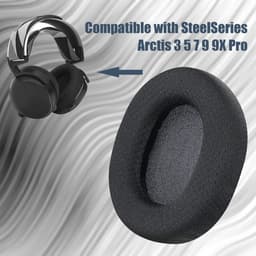 Oorkussens Geschikt voor SteelSeries Arctis 3/5/7/9/9X/Pro Zwart 1 paar — thumbnail 3