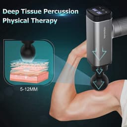 Massagepistool voor spierontspanning - 30 snelheden, LED-display en 6 massagekoppen — thumbnail 4