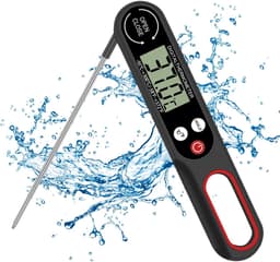 Nevolis digitale Vleesthermometer met Opvouwbare Sonde – Directe Temperatuurmeting voor BBQ, Oven, Airfryer, Vlees, Melk, Water, Suiker & Snoep – LCD Display & Automatische Uitschakeling — thumbnail 1