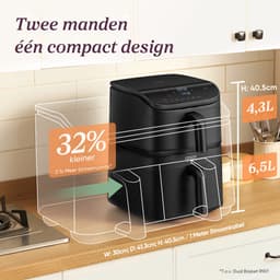Cosori TurboTower – Dubbele Airfryer XXL – 10.8L – 2 Manden Apart Instelbaar – 7 Programma’s — thumbnail 7