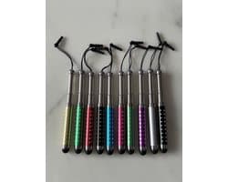 10 Stuks Uitschuifbare Touch Pen / Touchstift / Universeel / Compacte Stylus Pen / Touchscreen Pen / Tablet & Telefoon Touch Stift - Goud|Groen|Rood|Zwart2|Blauw|Roze|Mintgroen|Paars|Zilver