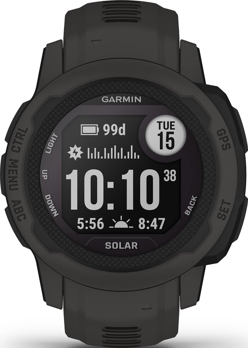 Garmin Instinct 2S Solar - Sporthorloge met GPS - Smartwatch voor heren - Zon Oplaadbaar - 40mm - Graphite — afbeelding 1