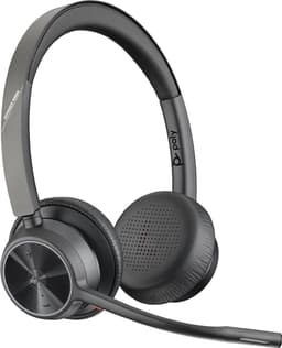 HP Poly Voyager 4320 UC Stereo On Ear headset Bluetooth Stereo Zwart Noise Cancelling Volumeregeling, Incl. oplaad- en — thumbnail 5
