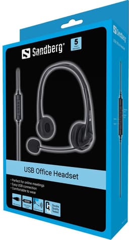 Sandberg - 126-12 - USB Office Headset - Zwart - Microfoon — thumbnail 2