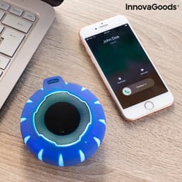 DRIJVENDE DRAADLOZE LUIDSPREKER MET LEDS FLOAKER OP HET WATER - Bluetooth speaker waterdicht - Bluetooth speaker douche - Douchebox - Douchespeaker - Speaker douche — thumbnail 2