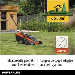 Dual Power Accu-grasmaaier en grastrimmer POWDPG75565 - Grasmaaier van 20 V en 340 mm Ø en grastrimmer van 20 V en 230 mm Ø, met accu en lader — thumbnail 5
