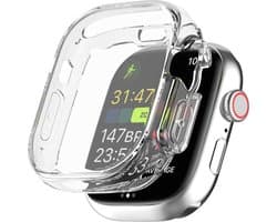 Hoesje Geschikt voor Apple Watch 3 / 2 / 1 49MM - Ingebouwde Screen Protector - Full Protect Case - Flexibel TPU - Transparant