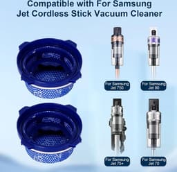 HEPA Filter accessoires voor Samsung Jet 75/70 / 75+ / 60 / VS9000RL Micro handheld draadloze stofzuiger reserveonderdelen (2 stuks) — thumbnail 4