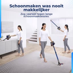 Steelstofzuiger Draadloos - Zonder Zak op Accu - 3 Verschillende Opzetstukken - Kruimelzuiger - 250W - 23Kpa — thumbnail 2