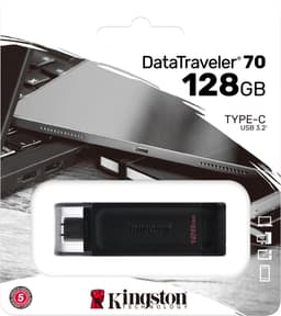 Kingston USB Stick 128GB - DataTraveler 70 - USB-C 3.2 - 100 MB/s — thumbnail 9